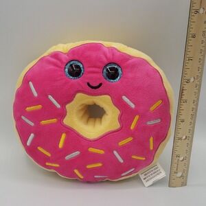 Nanco Pink Sprinkle Donut Blue Glitter Eyes Stuffed Toy Plush 8" Collectible